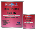 Two cans of SafeDeck Metal Primer PMR-02 on a white background