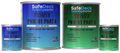 Two cans of SafeDeck Coating Primer PMR-01 Part A and Part B on a white background